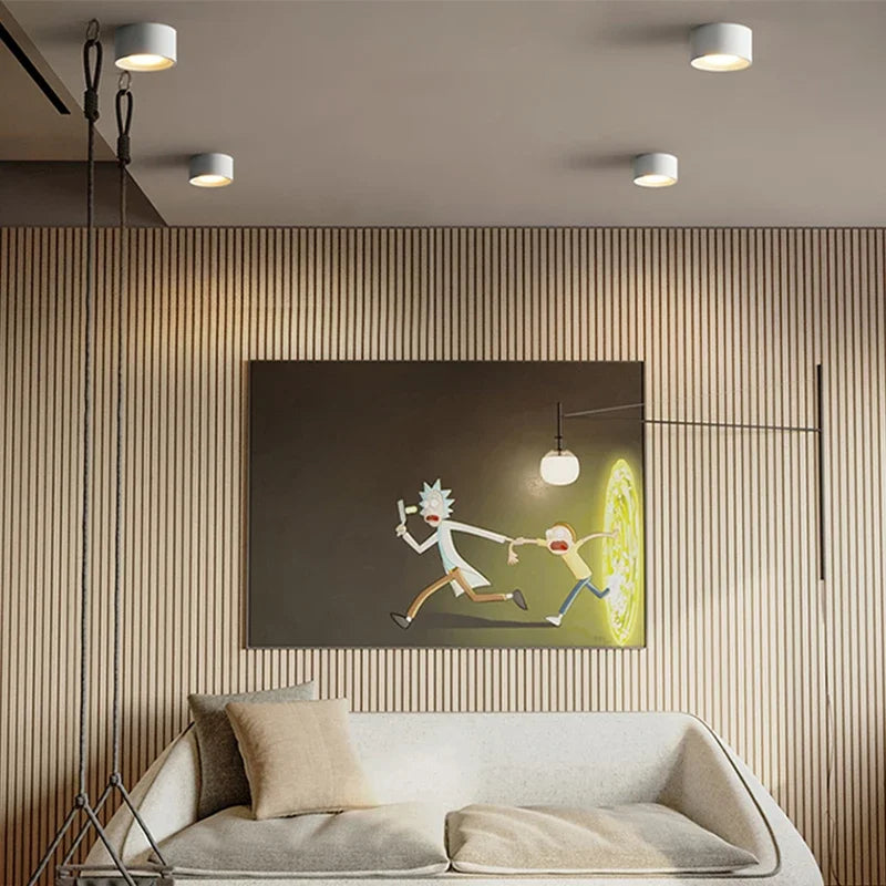 lustre nordique led cylindre projecteur pour décoration intérieure - vue 4 sur 15