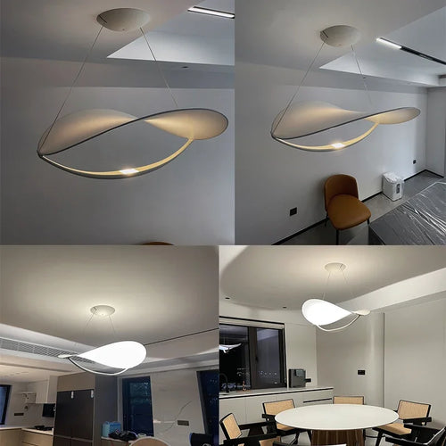 Lustre led en métal design italien moderne décorative - vue 6 sur 8
