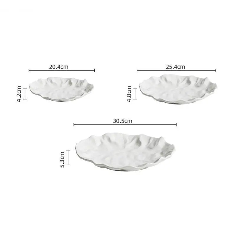 Assiettes creuses céramique texture ondulée style artisanal - vue 6 sur 7