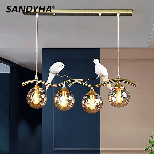 sandyha lustre nordique moderne oiseau suspension décoration intérieure - vue 2 sur 9