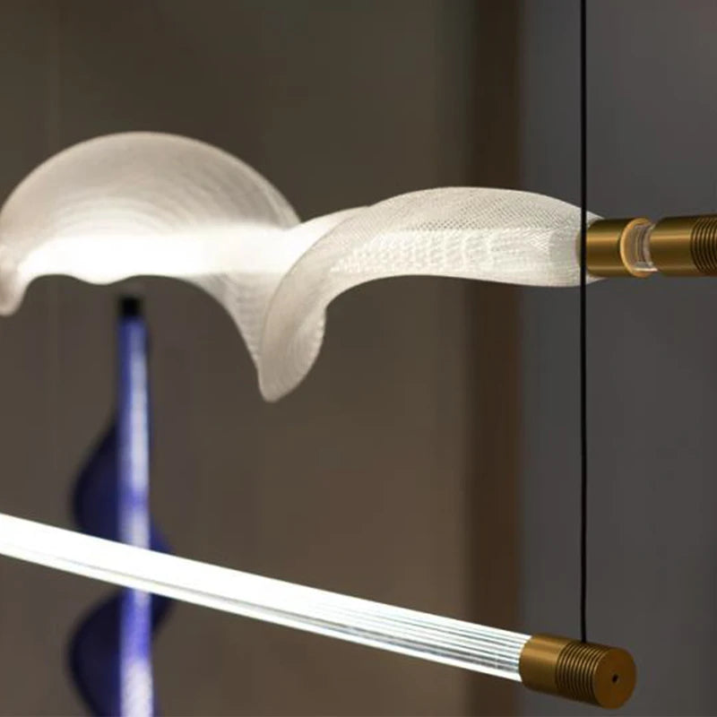 suspension design nordique tube lumineux pour intérieur décoratif - vue 5 sur 17