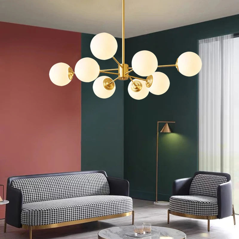 Moderne Simple suspension LED lumière fer lustre chambre salon salle à manger éclairage à la maison noir/or E27 220V plafonnier