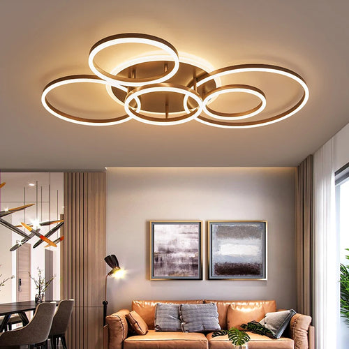 lustre led moderne minimaliste à intensité variable pour éclairage intérieur - vue 2 sur 25