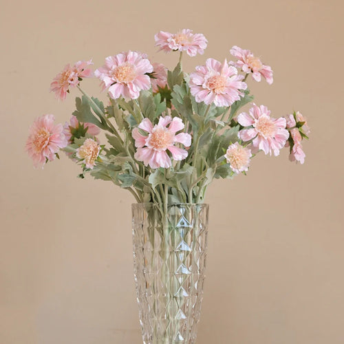 roues de flocage artificielles chrysanthème décoration florale en soie - vue 3 sur 9