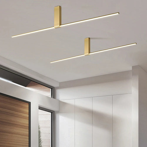 lampes de plafond minimalistes longues pour divers espaces - vue 2 sur 12