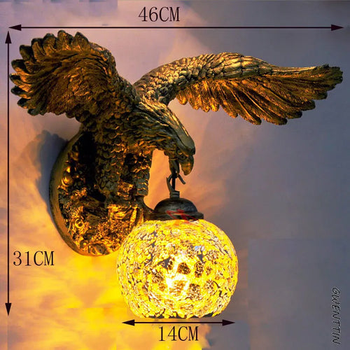 applique murale eagle décoration rétro bohème lumineuse artistique - vue 3 sur 18