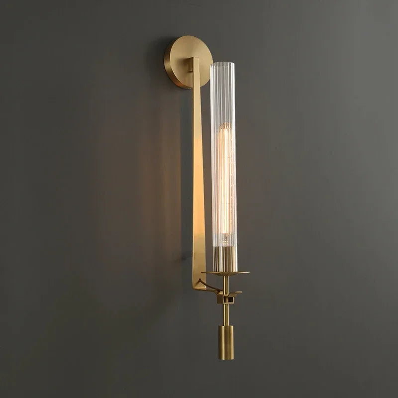 applique murale led moderne décoration en laiton créative - vue 2 sur 8