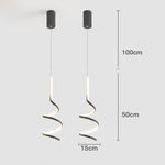 Suspension design LED minimaliste ondulé Polino