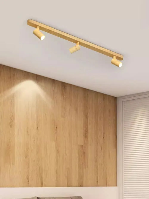 lustre led moderne imitation bois pour intérieur et design élégant - vue 2 sur 16