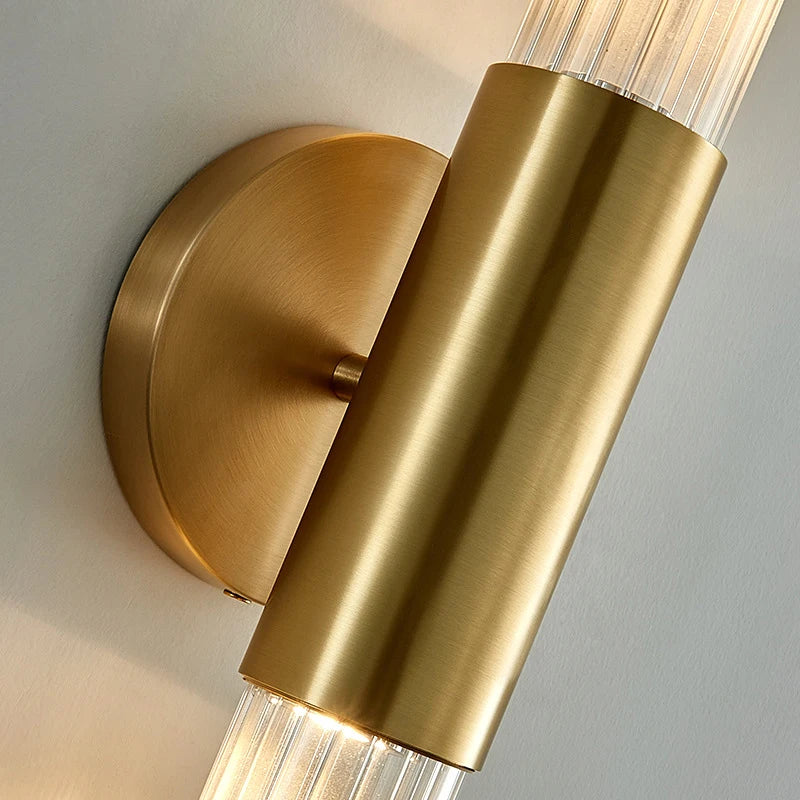 applique murale nordique led minimaliste en métal et verre