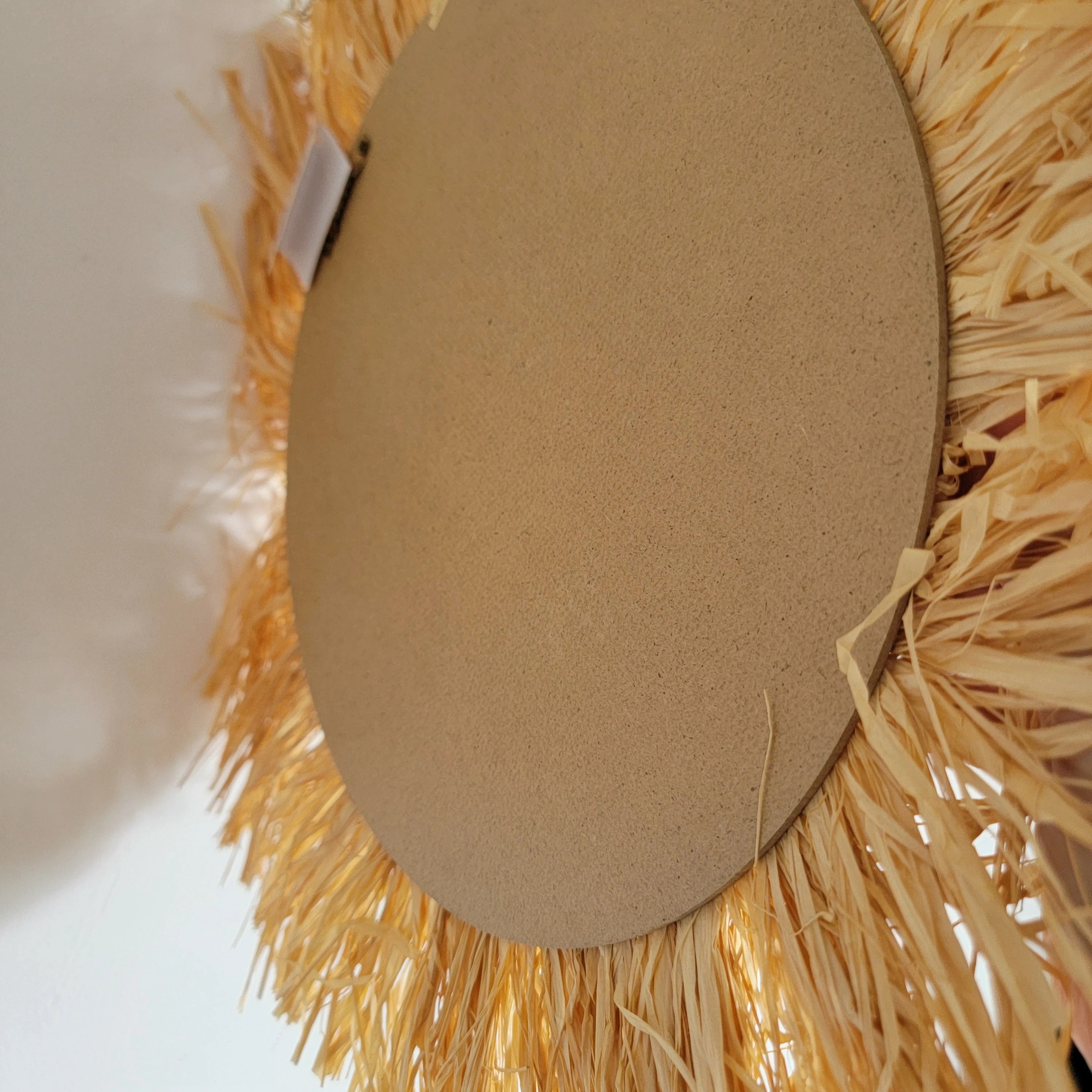 miroir décoratif en raphia et coquillages pour intérieur - vue 5 sur 6