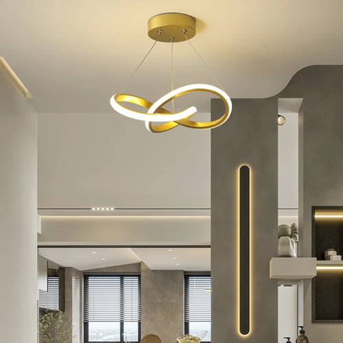 lustre led design créatif simple pour décoration intérieure moderne - vue 4 sur 9