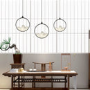 lustre chinois rétro en fer avec lumière led décorative