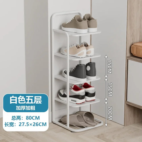 étagère à chaussures moderne en métal pour un rangement vertical élégant - vue 9 sur 12