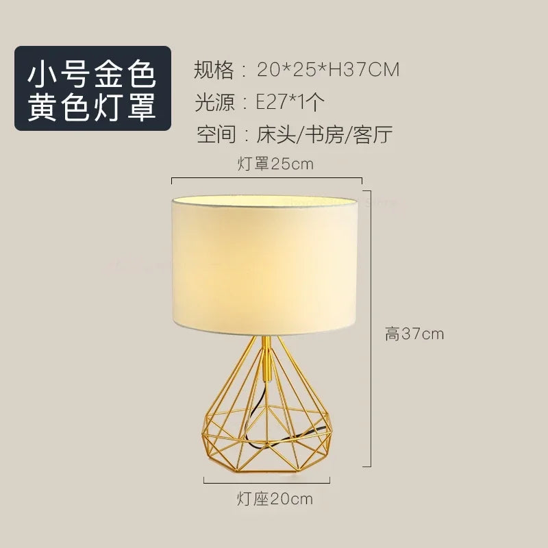 lampes de table géométriques rétro nordiques créatives pour décoration intérieure - vue 8 sur 10