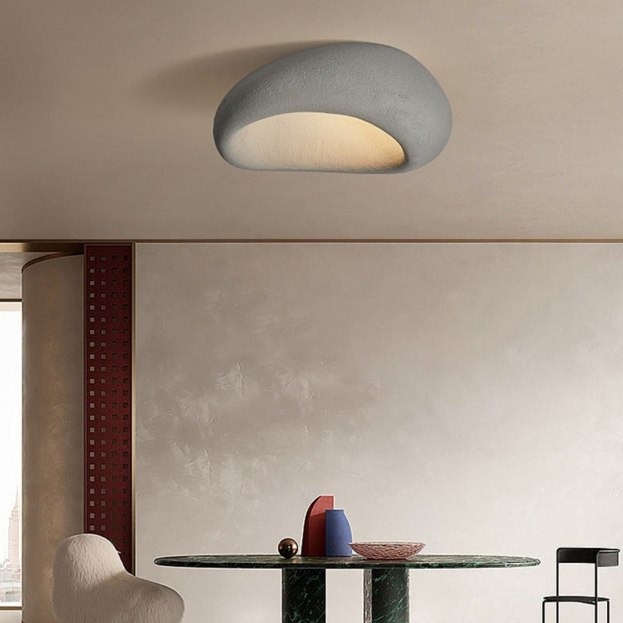 Plafonnier design incurvé style japonais Akane - vue 3 sur 10