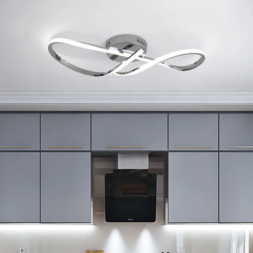 Plafond moderne à LEDs lumières pour salon salle à manger chambre plafond lustre doré chromé luminaire intérieur