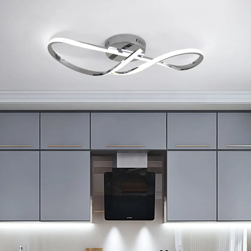 Plafonnier moderne à LEDs pour salon salle à manger chambre doré chromé luminaire intérieur