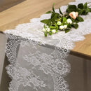 Chemin de table dentelle blanche florale style boheme