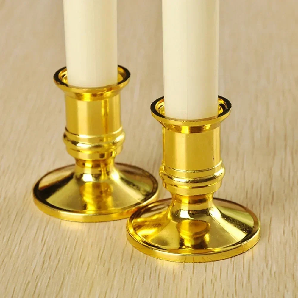 lot de 2 bougeoirs coniques pour décoration mariage et fêtes - vue 2 sur 7