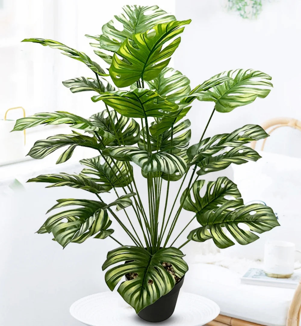 plantes artificielles grandes feuilles décoratives pour intérieur et bureau - vue 10 sur 24