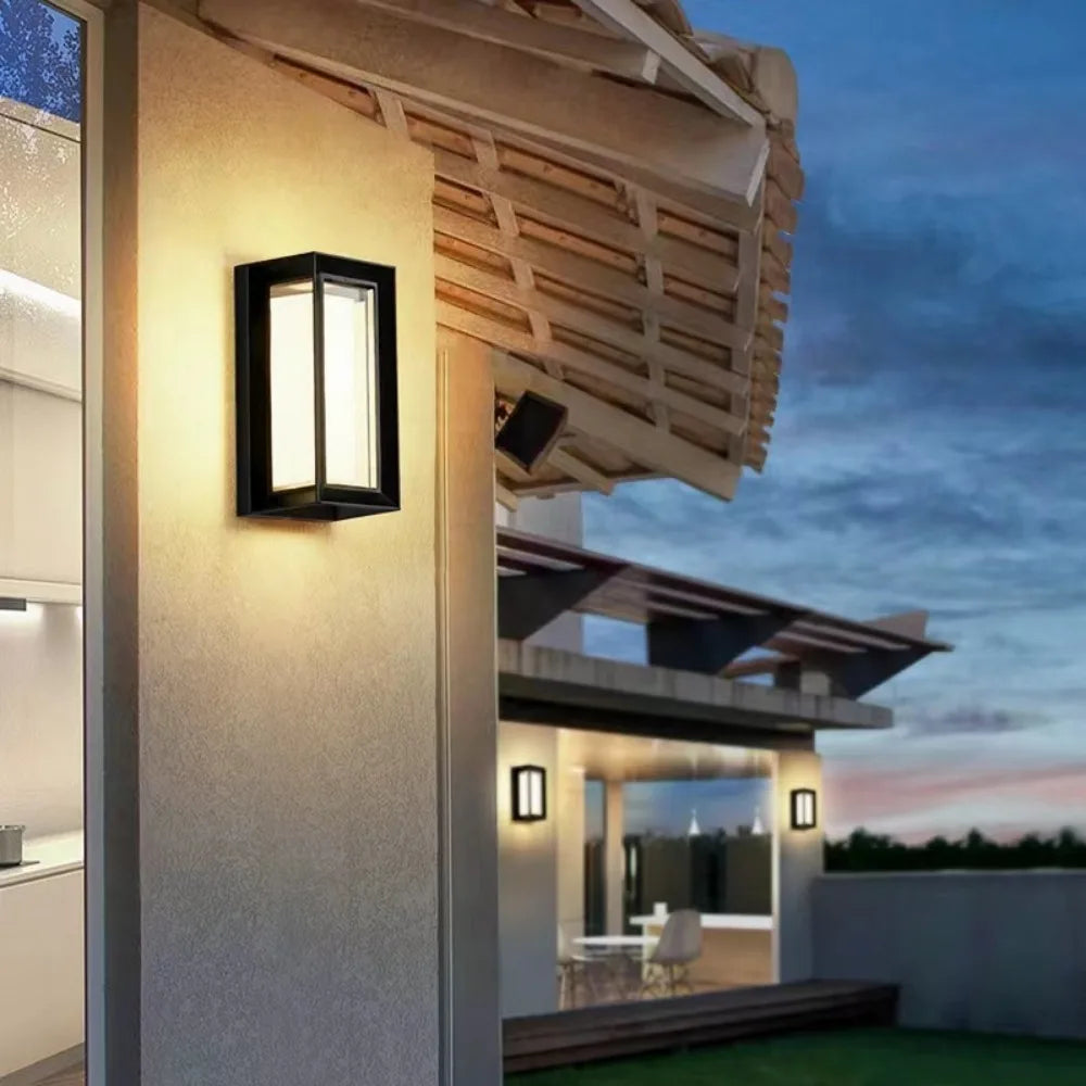 Applique murale extérieure Led moderne Ip65 étanche porche balcon jardin extérieur applique lumières Villa terrasse maison luminaires - vue 4 sur 7