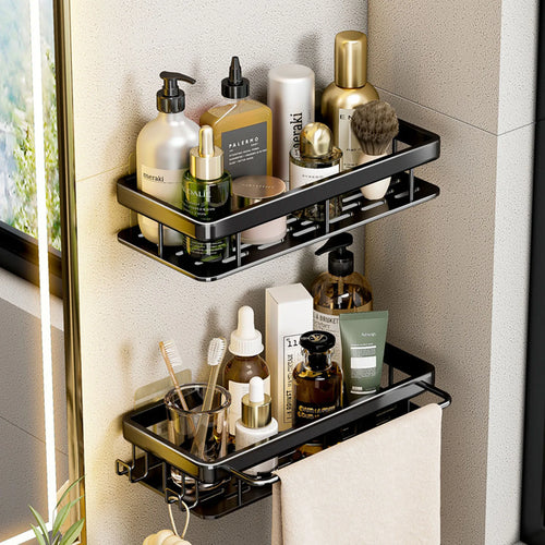 etagère murale sans perçage pour rangement de salle de bain et cuisine