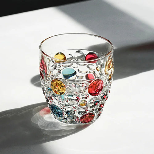 Lot 2 verres cristal motifs gothiques design zecchin