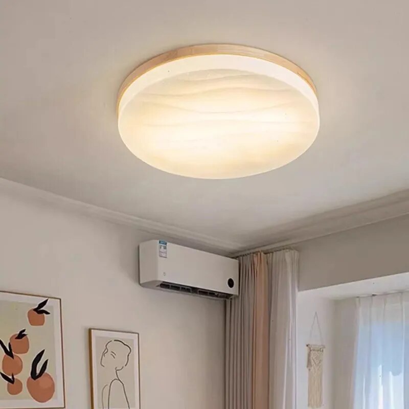 Lampe plafonnier bois nordique moderne - vue 4 sur 13