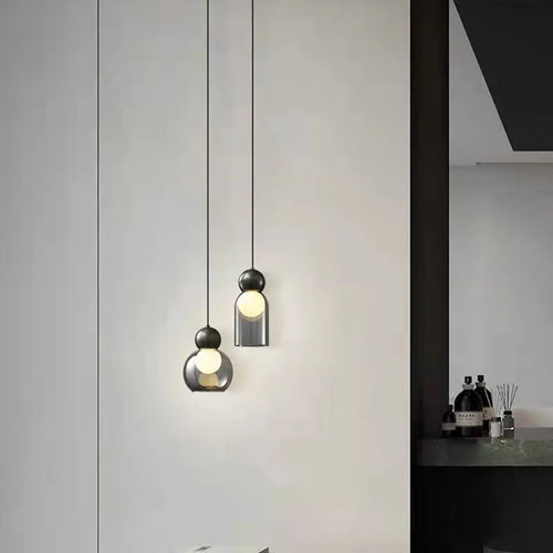 suspension moderne en verre transparent pour intérieur décoratif - vue 2 sur 10