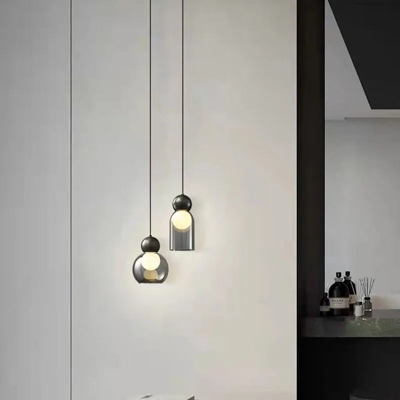 suspension moderne en verre pour décoration intérieure - vue 2 sur 10