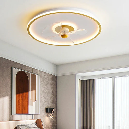 ventilateur de plafond intelligent avec télécommande et éclairage LED - vue 12 sur 11