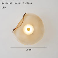 applique murale led verre gris ambre style art déco
