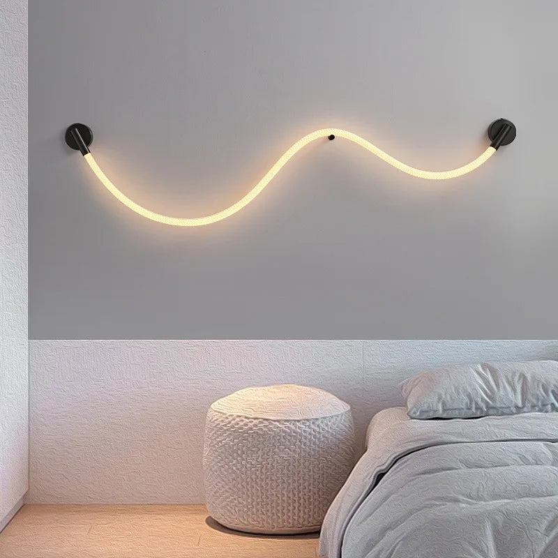 lampe led en silicone minimaliste de luxe flexible artistique - vue 4 sur 10