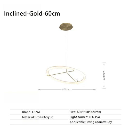lustre nordique design suspension décorative en acrylique LED - vue 13 sur 18