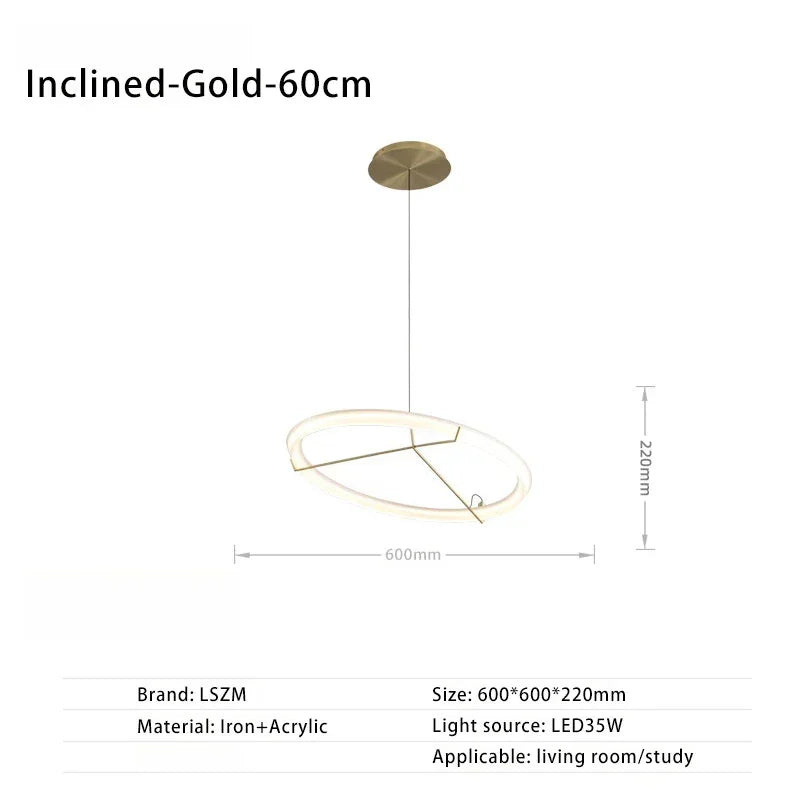 lustre nordique design suspension décorative en acrylique LED - vue 13 sur 18