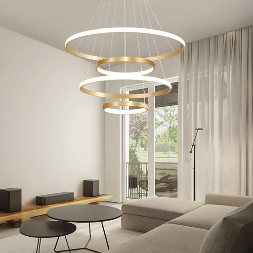 lustre moderne en style nordique avec télécommande et lumière led - vue 4 sur 30