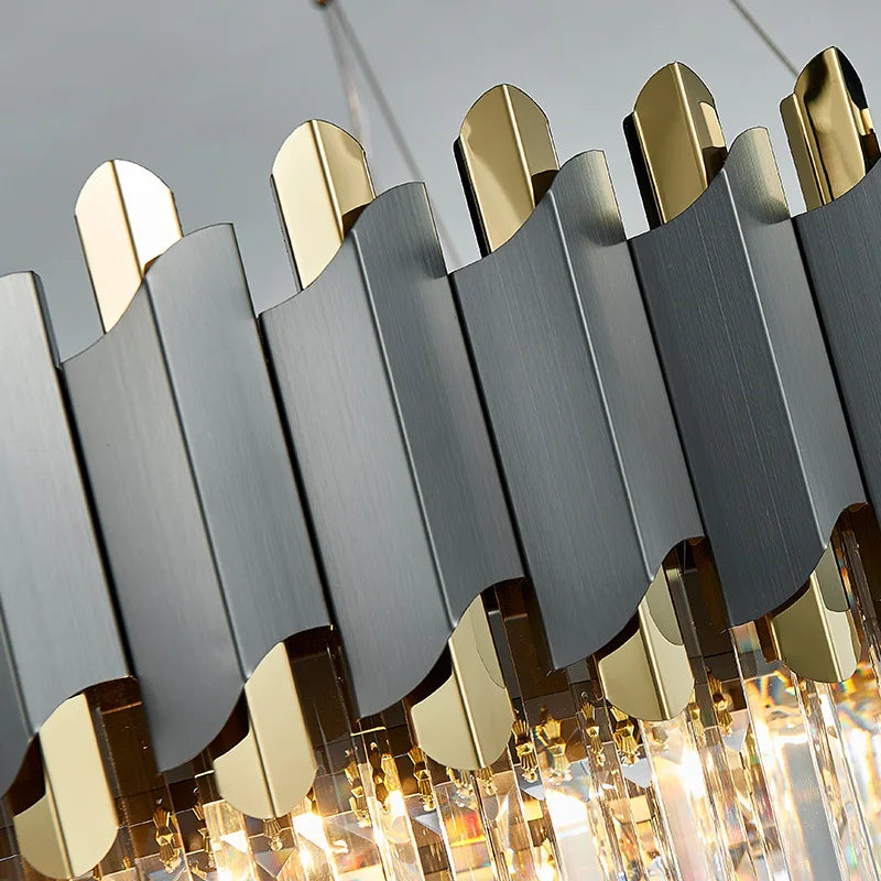 plafonnier led suspendu en cristal design moderne idéal pour table à manger
