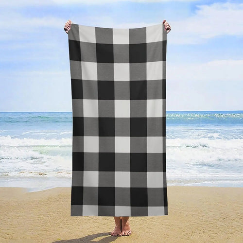 serviette de plage carreaux legere anti sable rapide