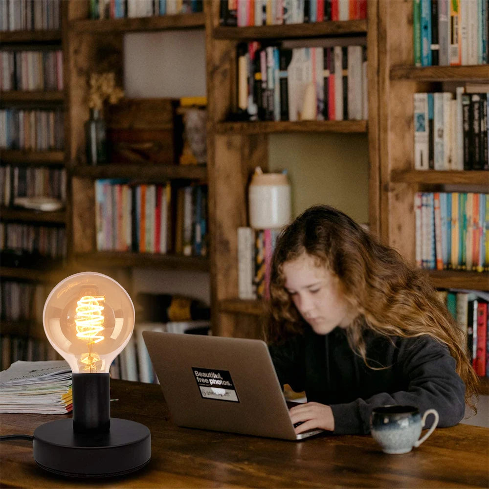 lampe de table industrielle cordon 1.8m interrupteur - vue 9 sur 9