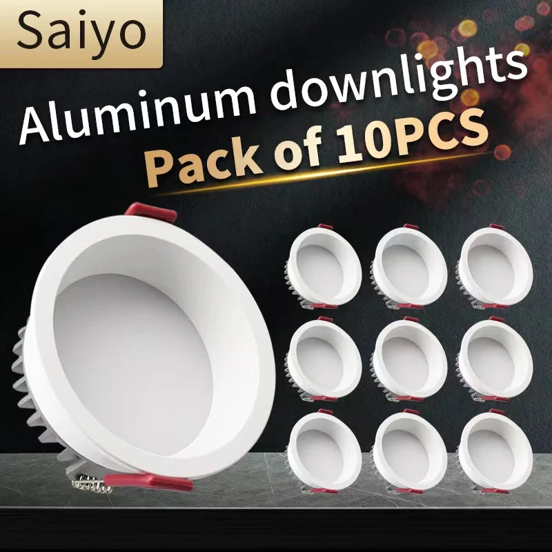 led downlight panneau rond encastré projecteur pour éclairage intérieur
