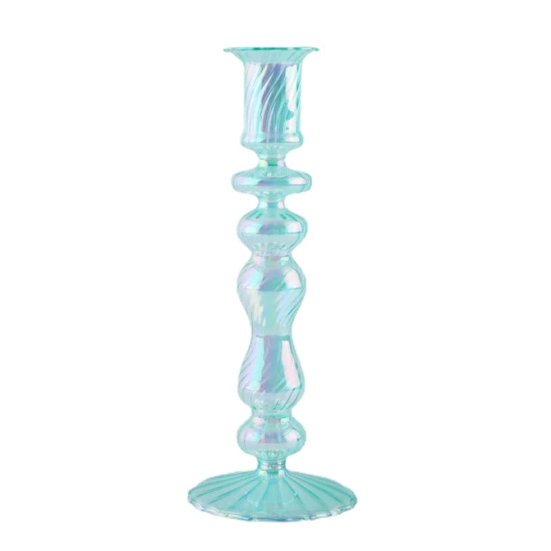bougeoirs rétro coniques en verre pour décoration élégante - vue 23 sur 32