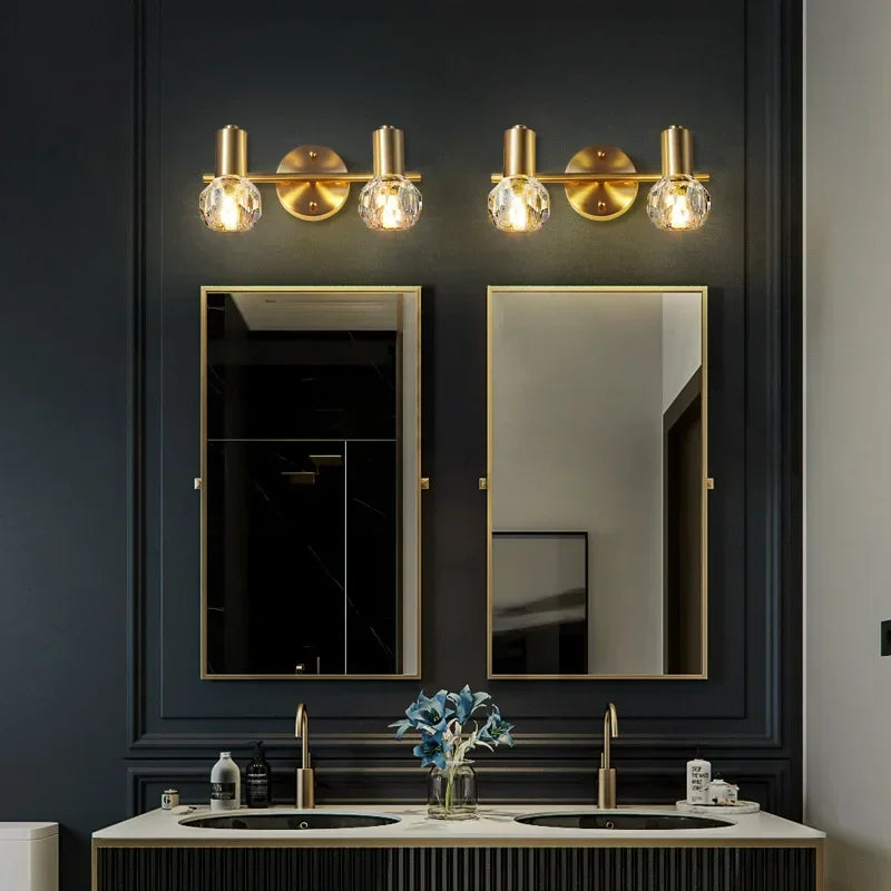 applique murale led moderne de luxe en cristal décoratif d'intérieur
