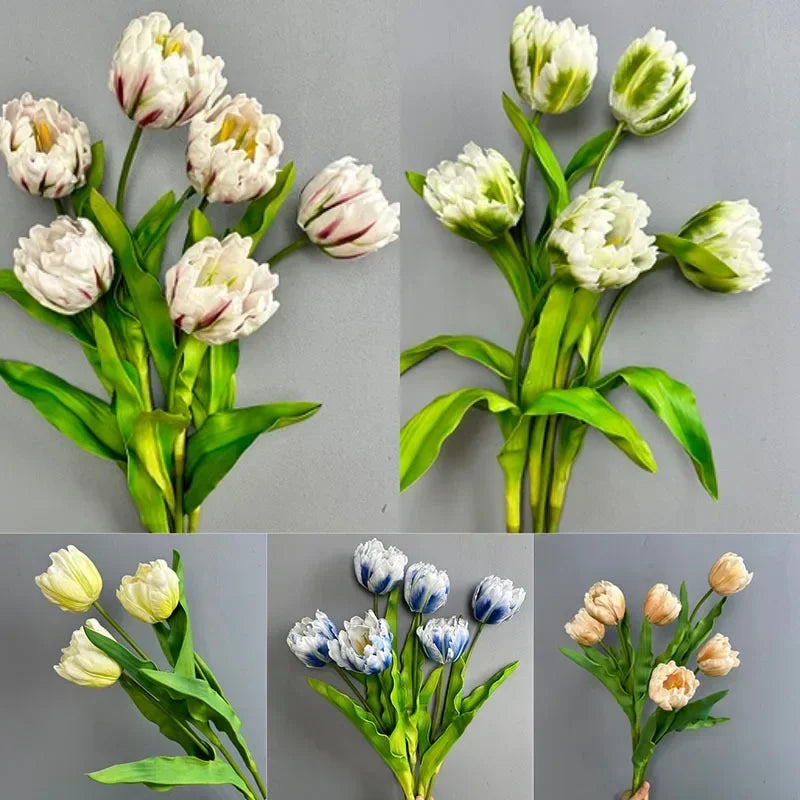 fleurs artificielles tulipes pour décoration festive et vacances - vue 5 sur 11