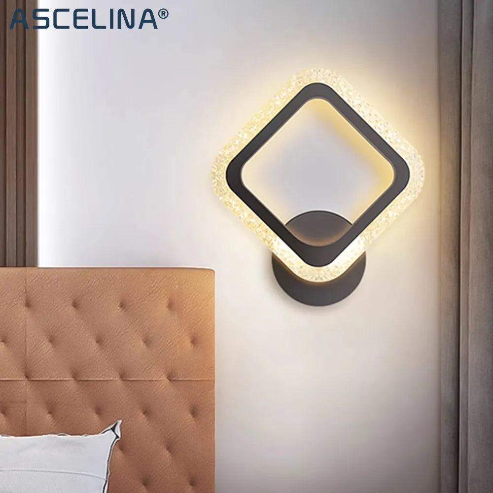 applique murale led nordique int. escaliers hôtel anneau lumineux - vue 3 sur 19