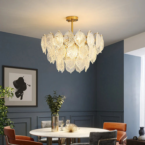 lustre moderne en verre pour décoration intérieure élégante et raffinée - vue 3 sur 11