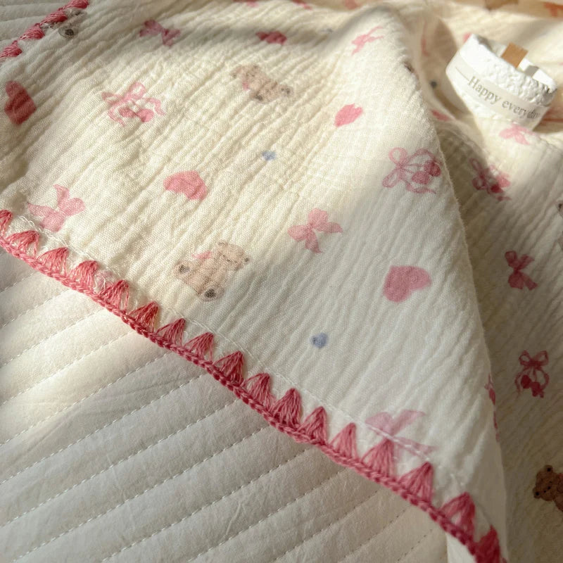 Plaid coton crepe leger motifs enfant style moderne - vue 4 sur 6