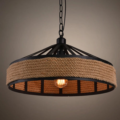 suspension rétro en corde de chanvre pour décoration intérieure - vue 2 sur 7