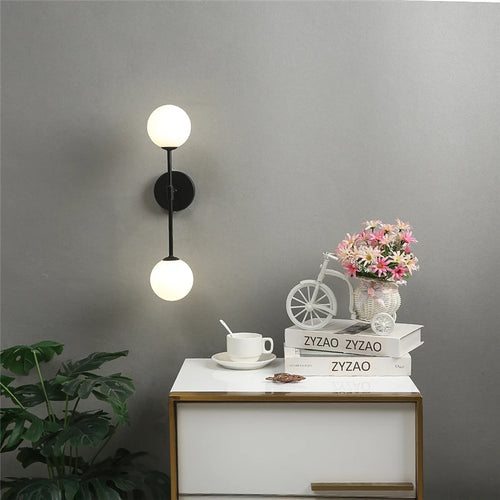 applique murale led post-moderne simple en verre doré - vue 5 sur 10