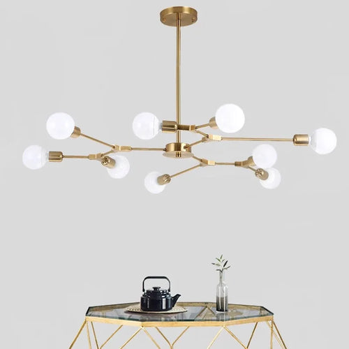 lustre moderne spoutnik satellite lampe suspendue 3 6 9 branches - vue 2 sur 12